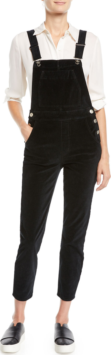 3X1 Ruby Skinny Velvet Overalls