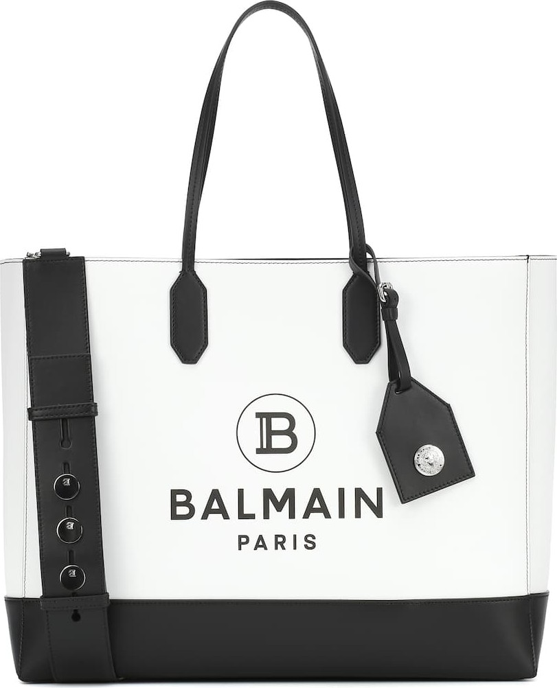 Balmain Logo Medium leather tote