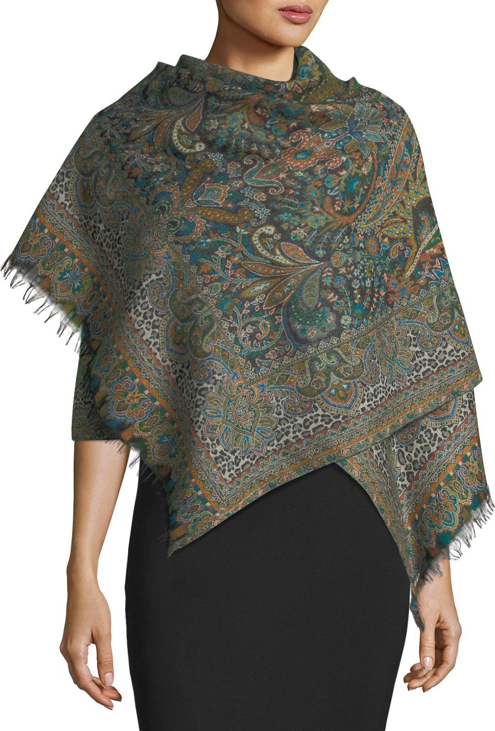 Sabira Games of Glory Wool Paisley Scarf