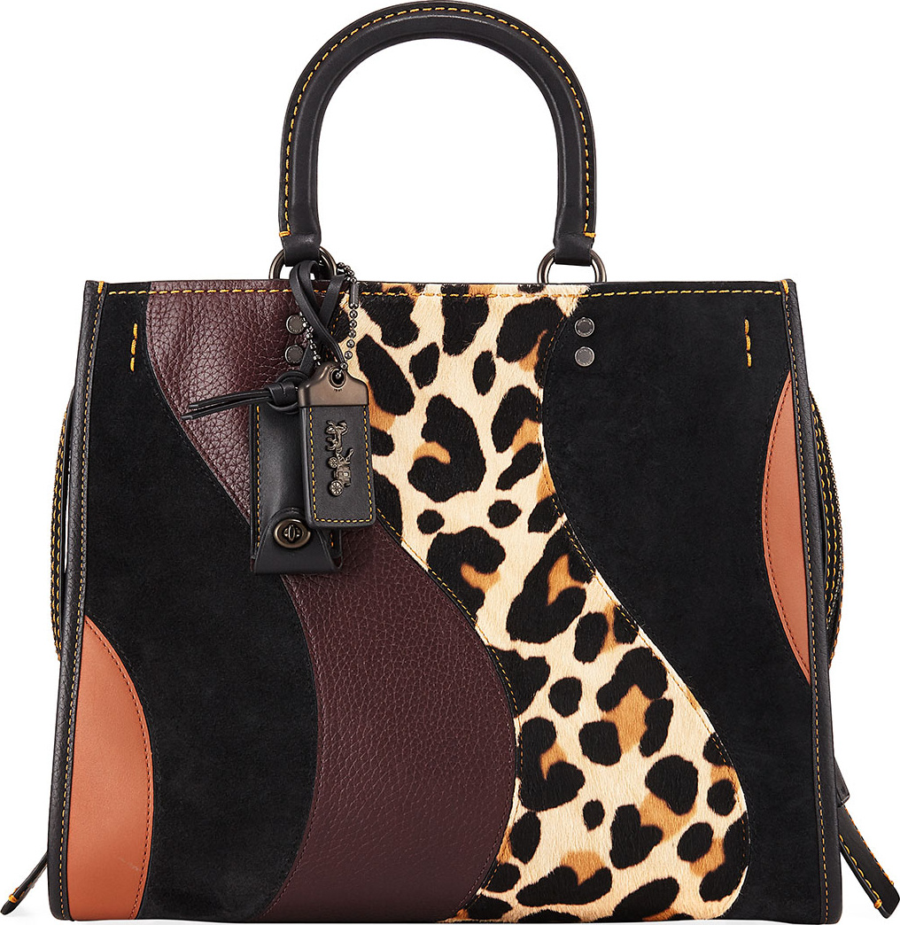 COACH 1941 Rogue Patchwork Leopard Tote Bag