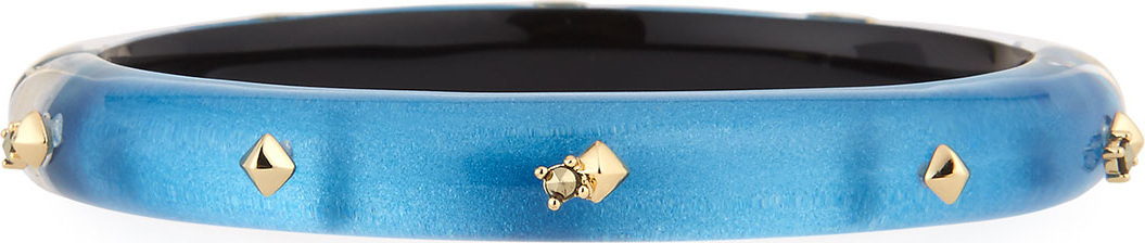 Alexis Bittar Golden Studded Hinge Bracelet