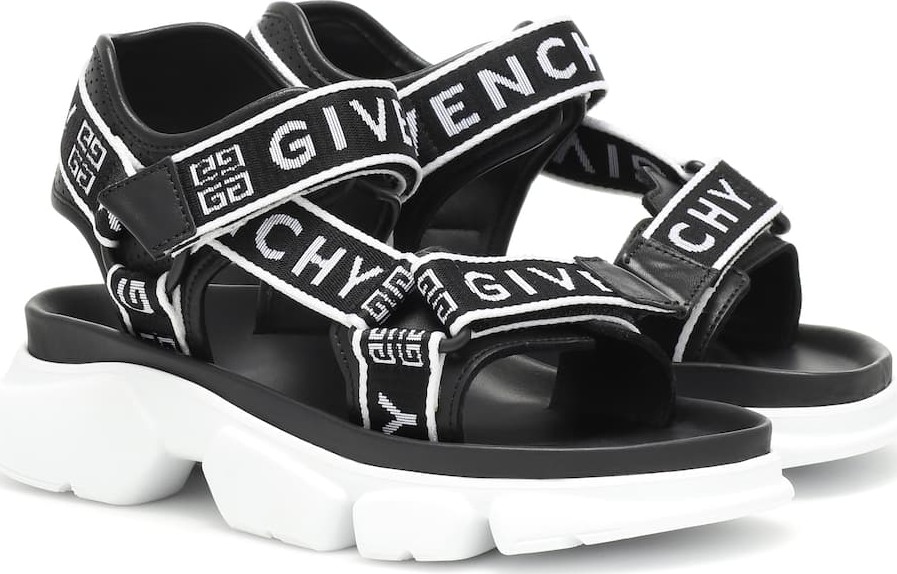 Givenchy Jaw leather-trimmed sandals