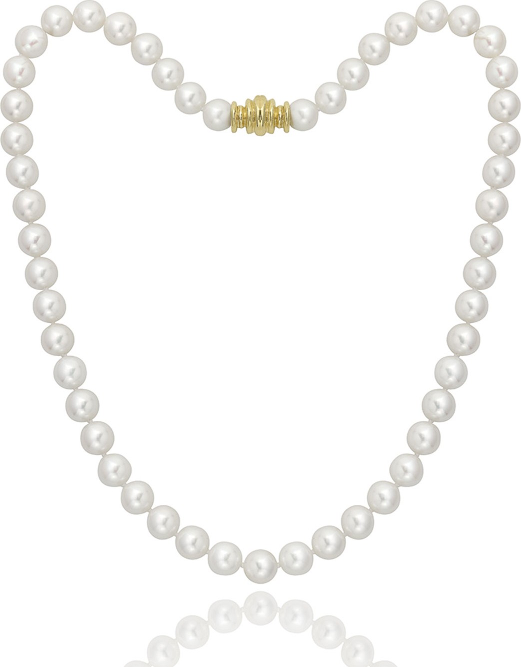 Assael Short 6.5mm Akoya Pearl-Strand Necklace w/ 18k Gold, 16"L