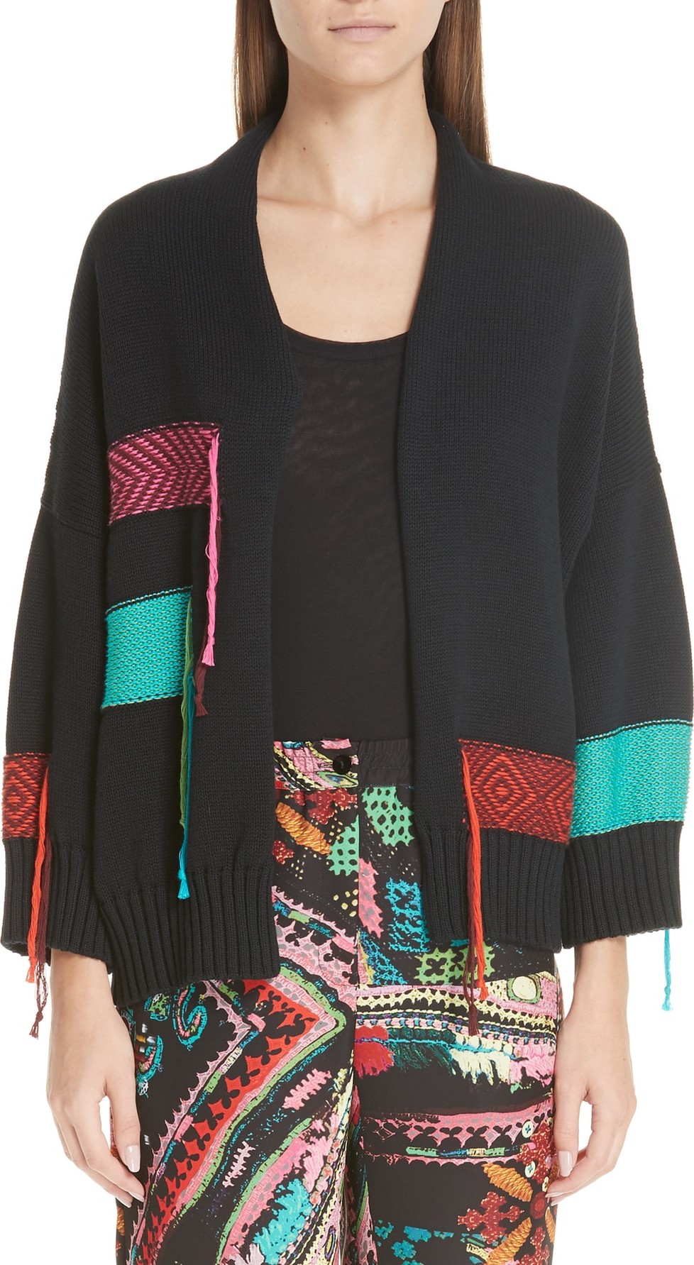 Fuzzi Fringe Knit Cardigan