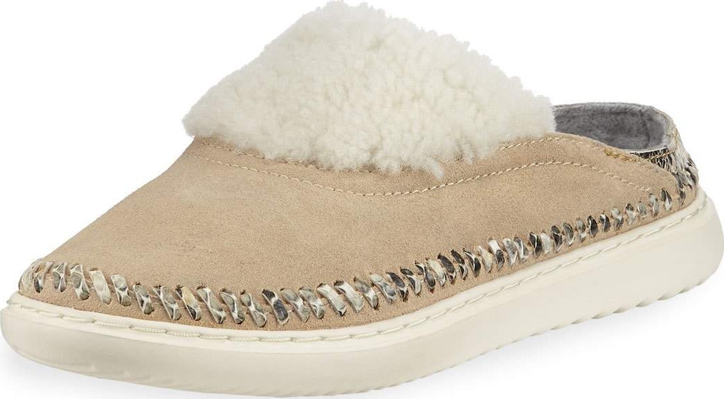 Cole Haan 2.ZeroGrand Convertible Suede Slipper Mules, Warm Sand