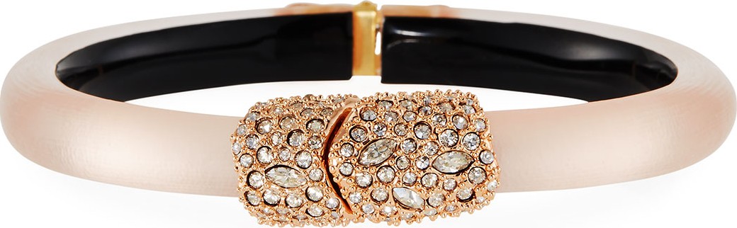 Alexis Bittar Crystal Encrusted Capped Hinge Bracelet