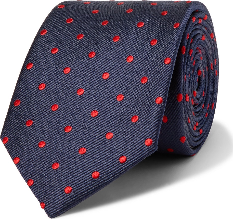 Lanvin 7cm Polka-Dot Silk Tie
