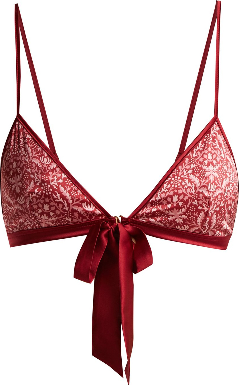 Coco De Mer V&A Signature silk-blend triangle bra