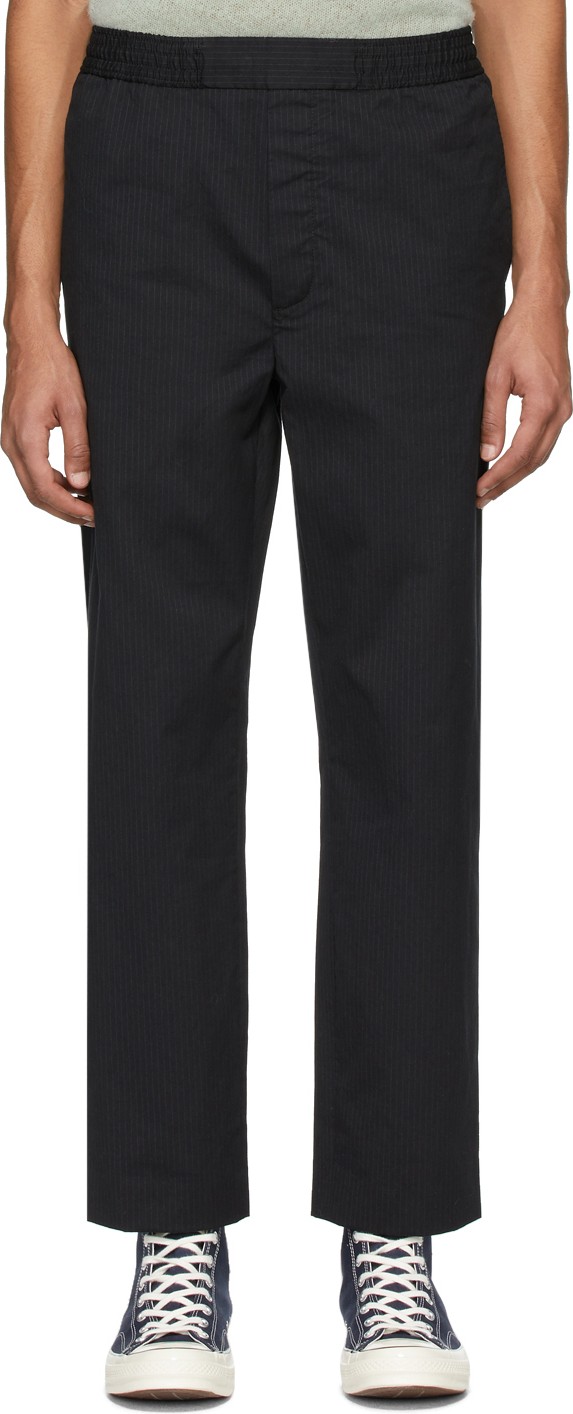 Acne Studios Black Pinstripe Pismo Trousers