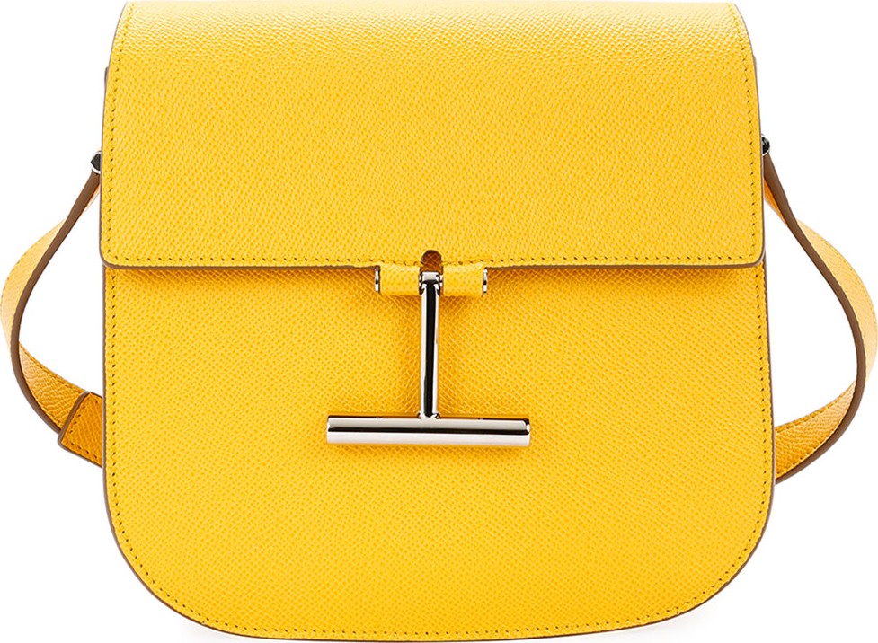 TOM FORD Tara Small Calf Leather T Clasp Crossbody Bag