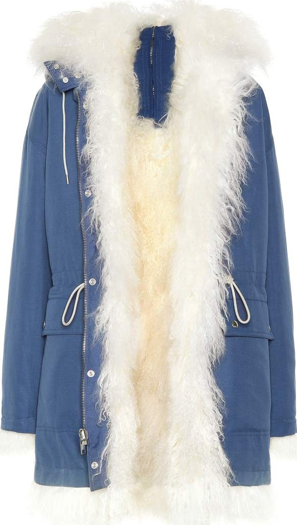 Calvin Klein 205W39NYC Shearling-lined cotton coat