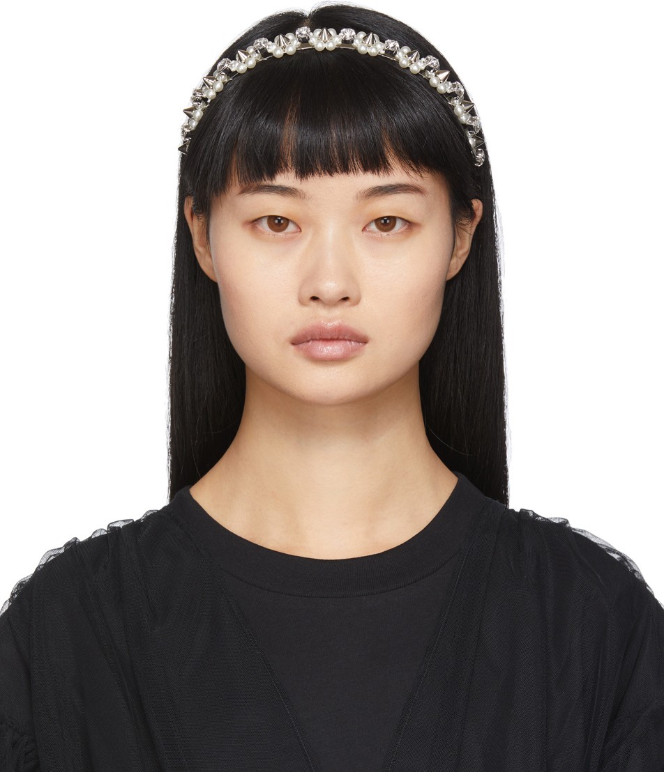 Simone Rocha Silver Pearl & Crystal Tiara