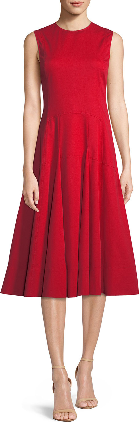 Derek Lam Sleeveless Fit-and-Flare Cocktail Dress