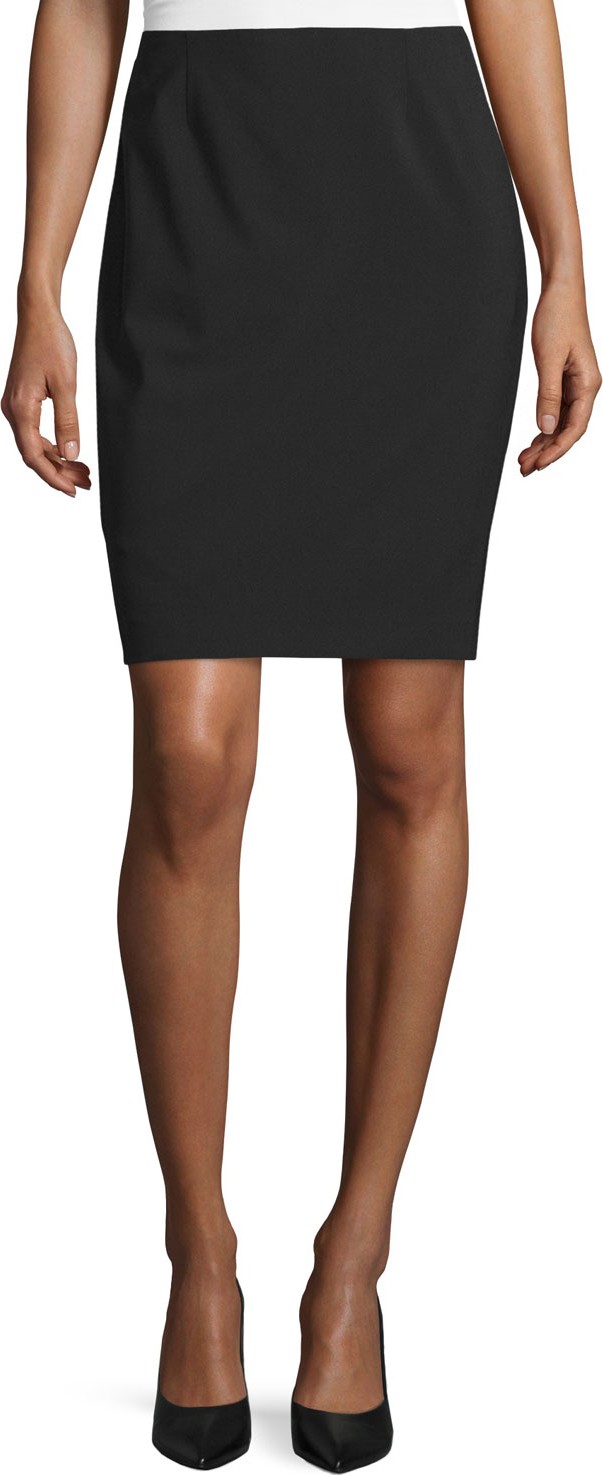 Elie Tahari Bennet Short Pencil Skirt, Black