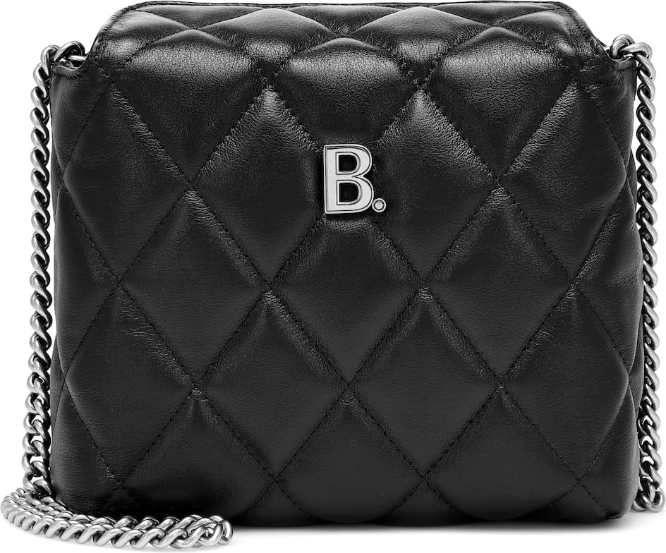 Balenciaga B Square quilted leather shoulder bag