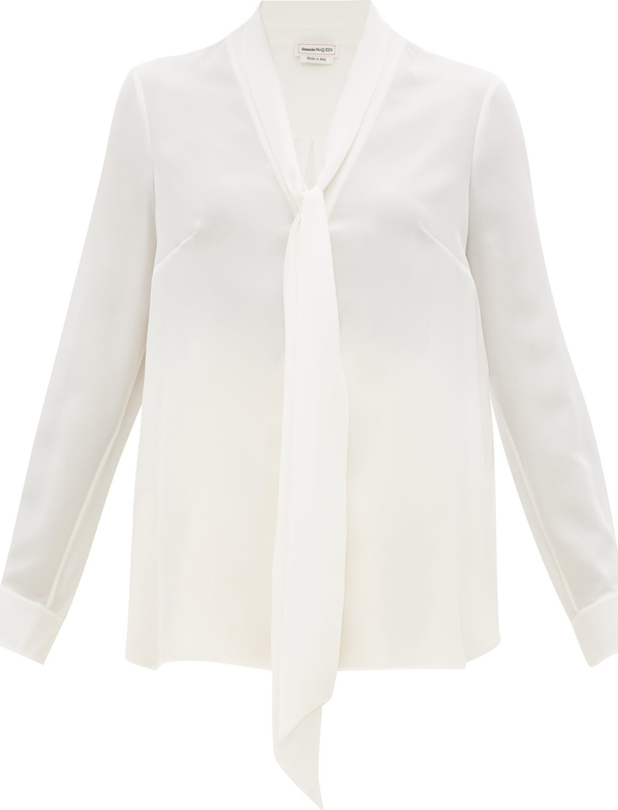Alexander McQueen Pussy-bow silk blouse