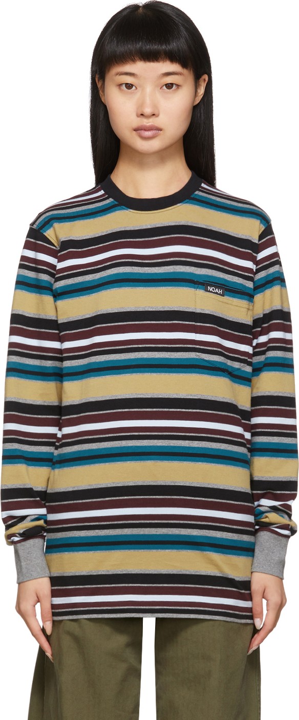 Noah NYC Multicolor Stripe Long Sleeve T-Shirt