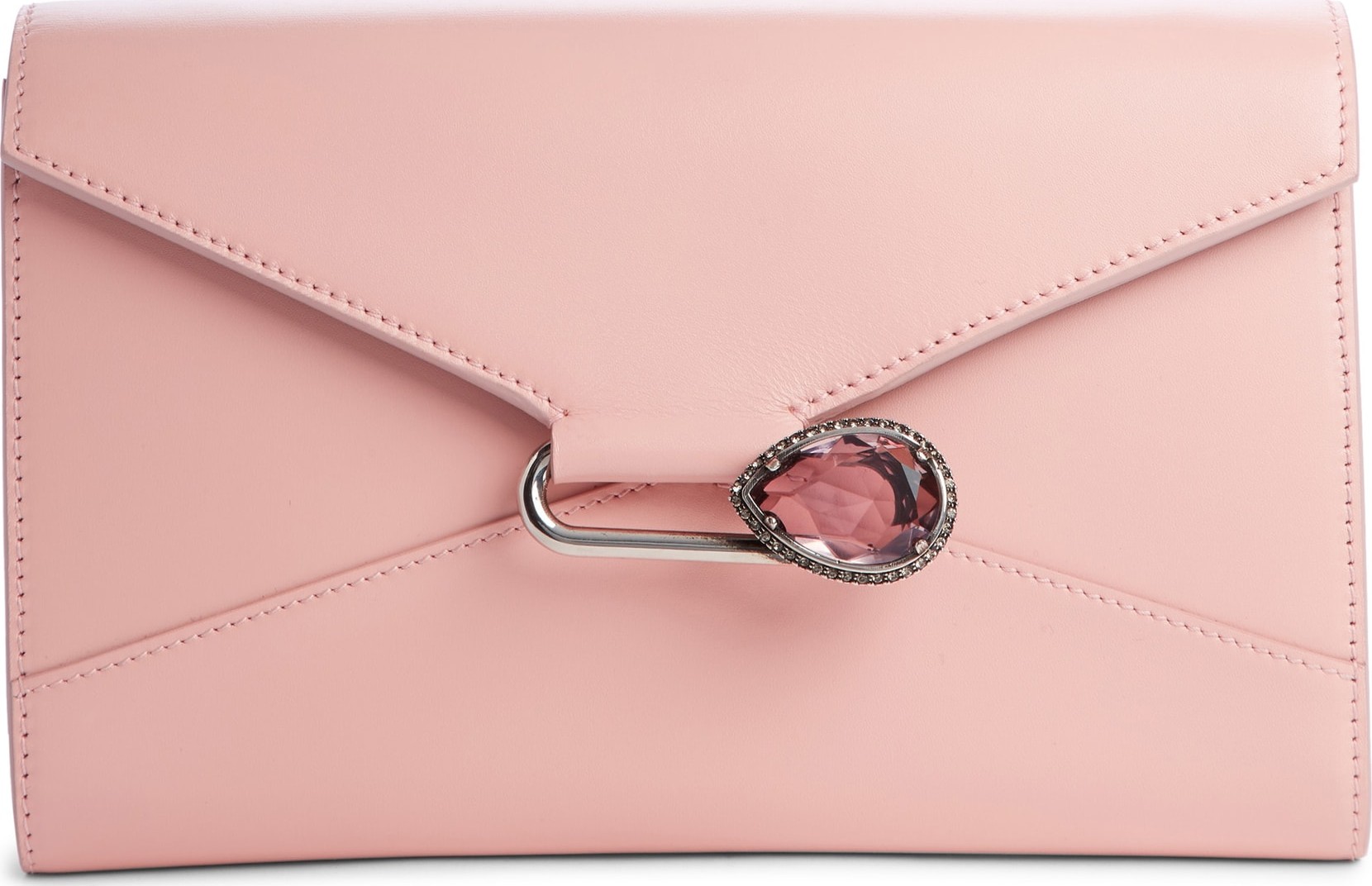 Alexander McQueen Pin Calfskin Wallet on a Chain