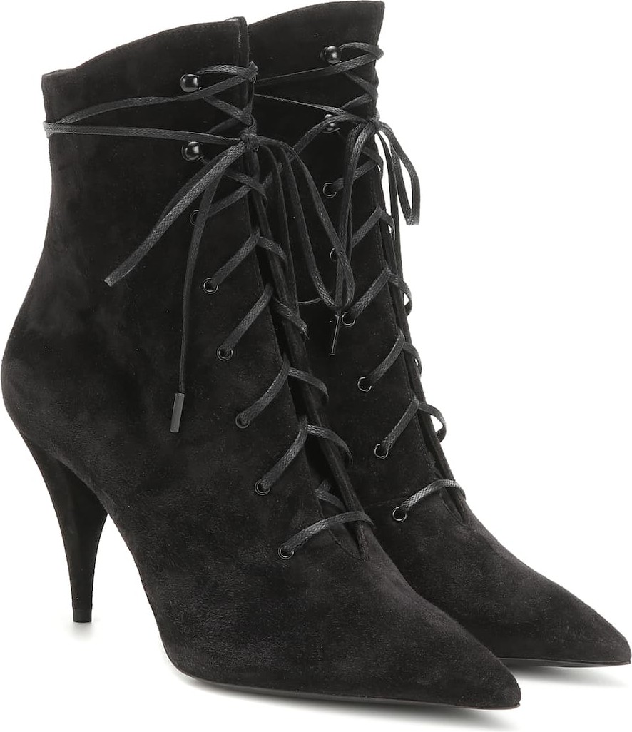 Saint Laurent Kiki 85 suede ankle boots