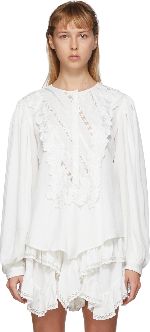 Isabel Marant White Londrina Blouse
