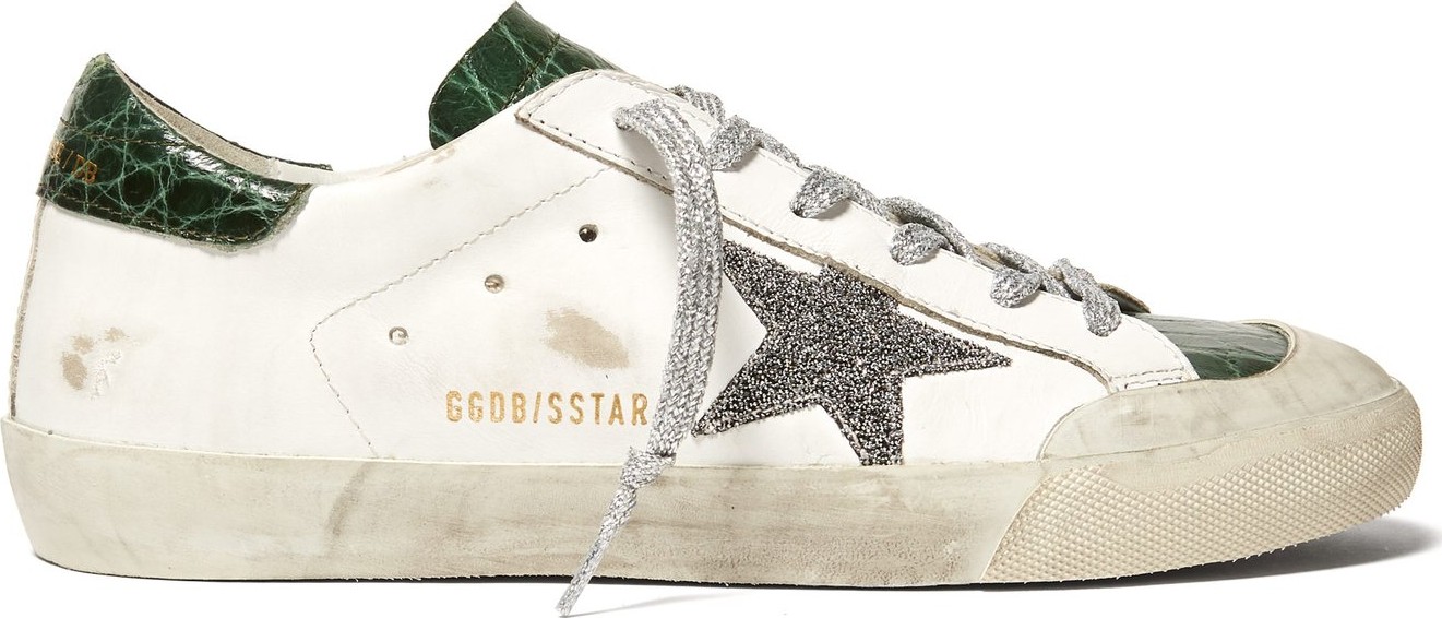 Golden Goose Deluxe Brand Super Star contrast-panel leather trainers