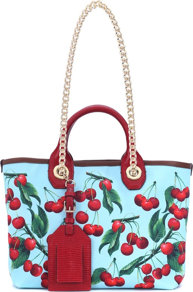 Dolce & Gabbana Exclusive to Mytheresa – Capri cherry printed canvas shopper