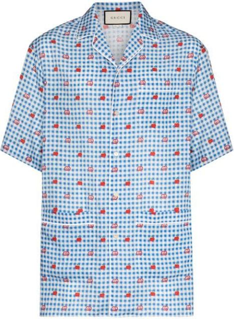 Gucci - Gingham logo linen shirt