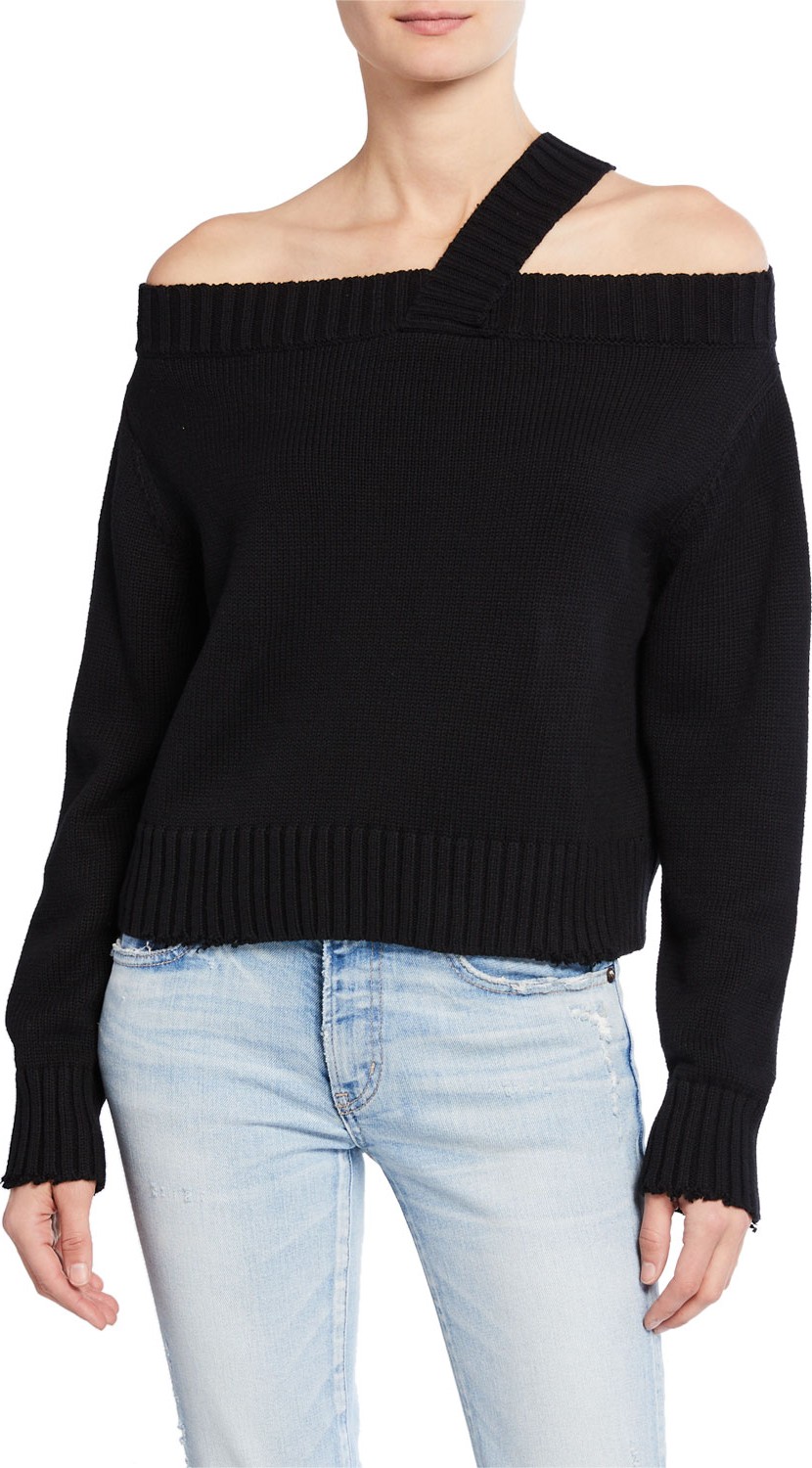 RtA Beckett Off-Shoulder Sweater
