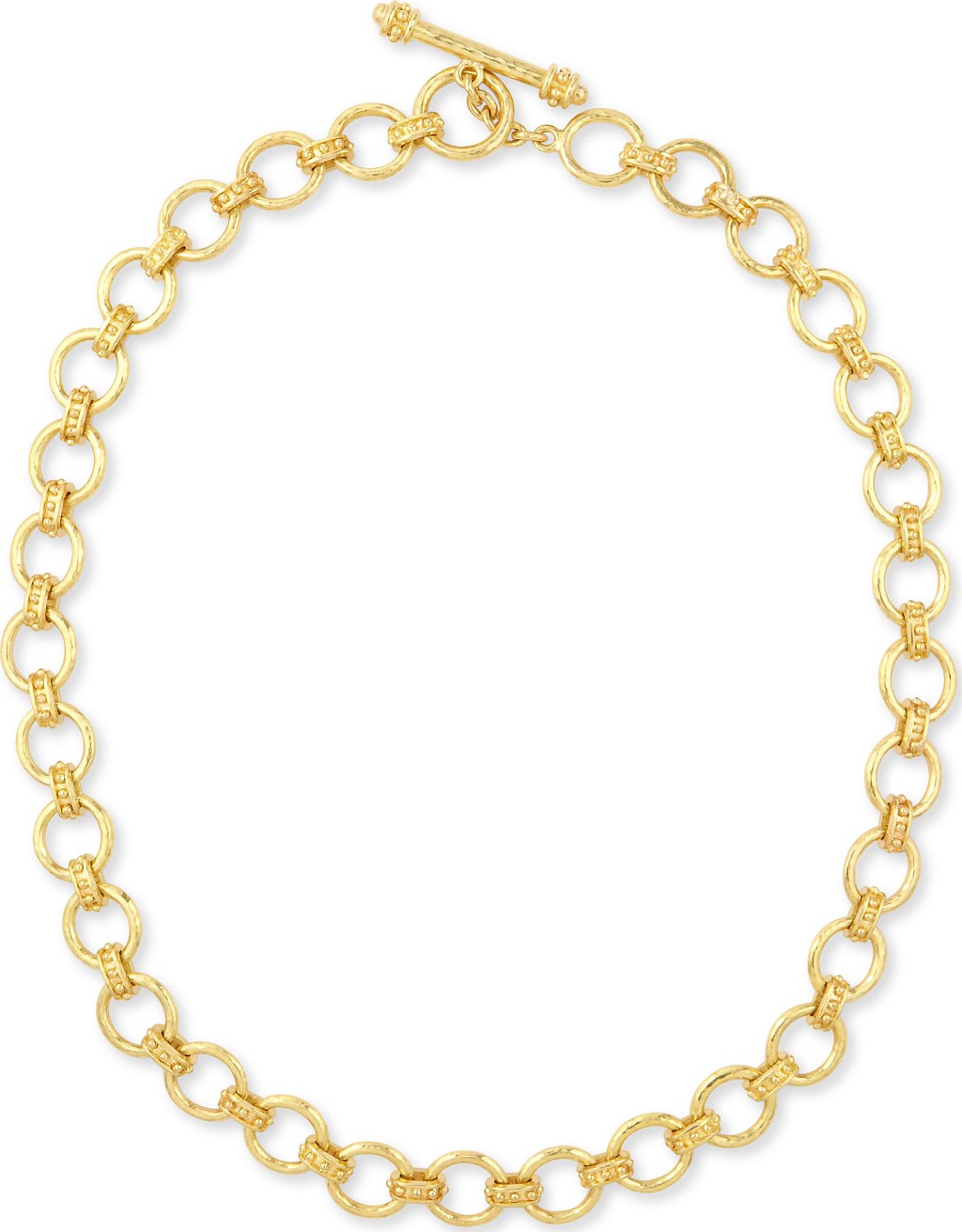 Elizabeth Locke 19k Small Elba Flat Link Necklace