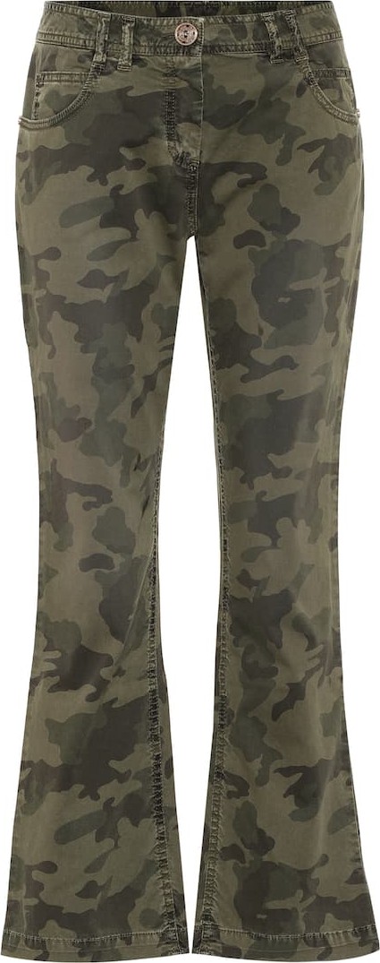 Balmain Camouflage mid-rise flared jeans