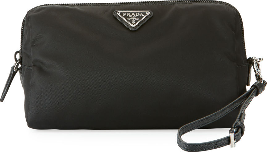 Prada Vela Medium Triangle Cosmetics Bag