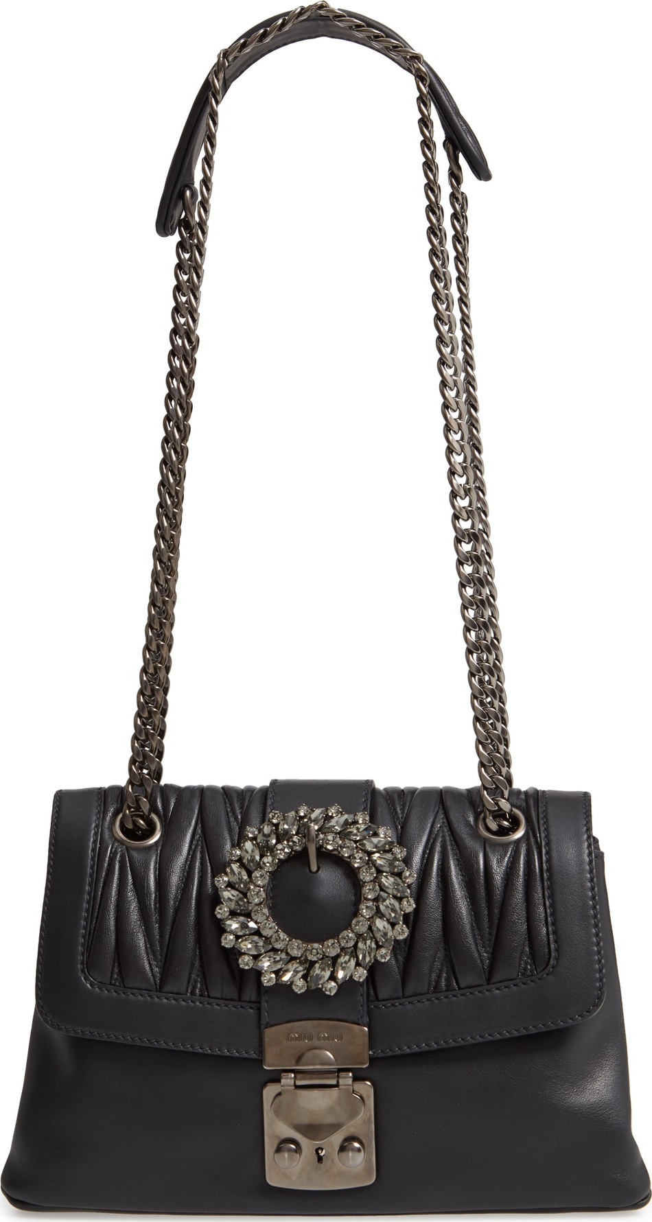Miu Miu Fendi Grace Matelassé Leather Shoulder Bag