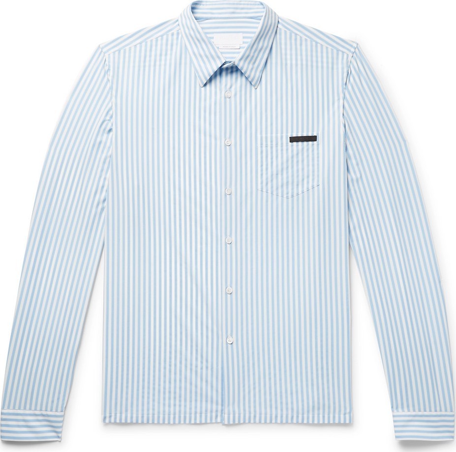 Prada Striped Stretch-Nylon Shirt