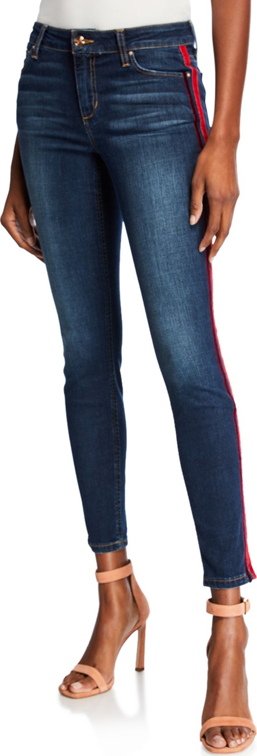 Joe's Jeans Icon Velvet Side-Stripe Ankle Jeans