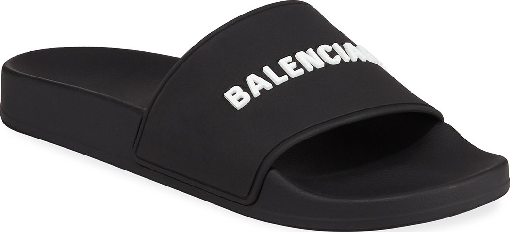 Balenciaga Logo Rubber Pool Slides