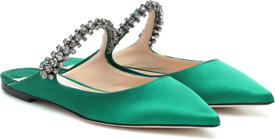 Jimmy Choo Exclusive to Mytheresa – Bing Flat satin slippers