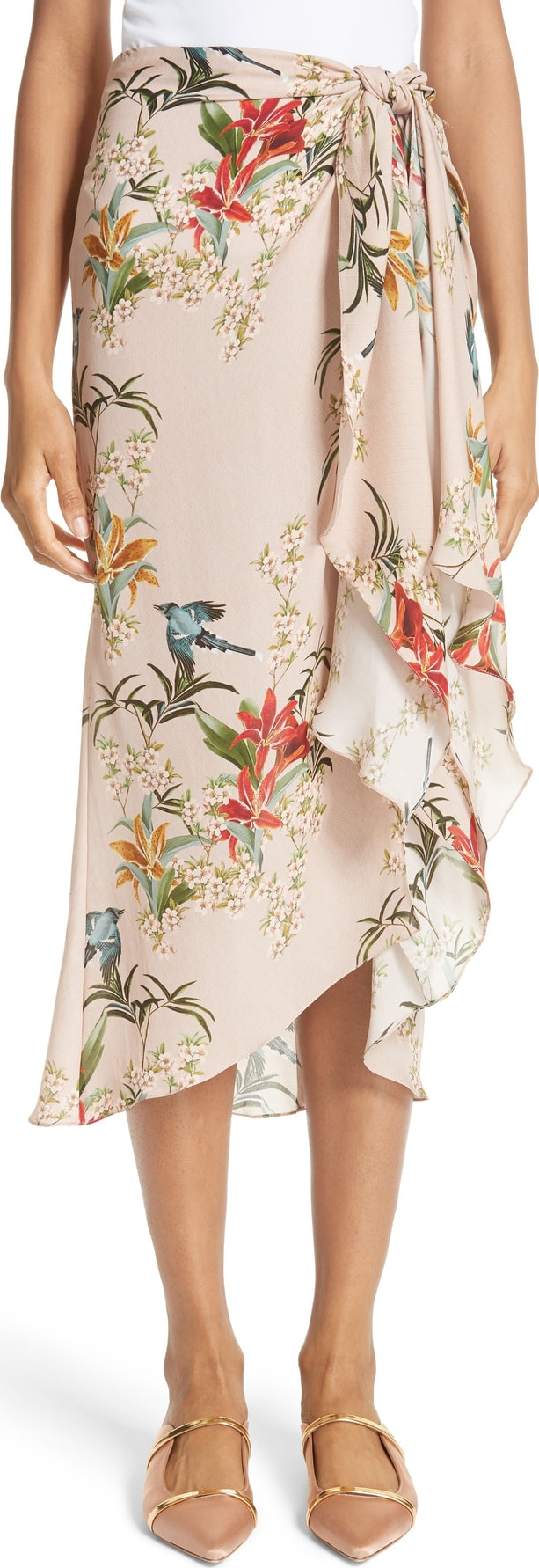 Johanna Ortiz Libertad Silk Wrap Skirt