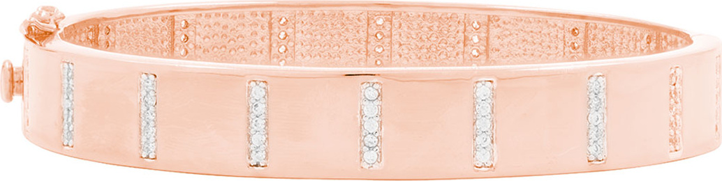 Freida Rothman Radiance Wide Hinge Bangle w/ Cubic Zirconia