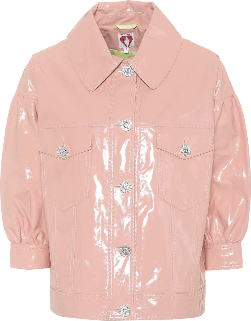 Shrimps Faux patent leather blouson jacket