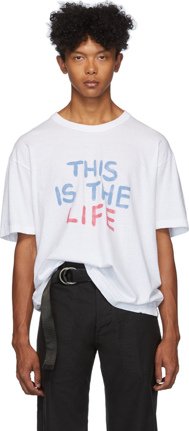 Visvim White 'This Is The Life' T-Shirt