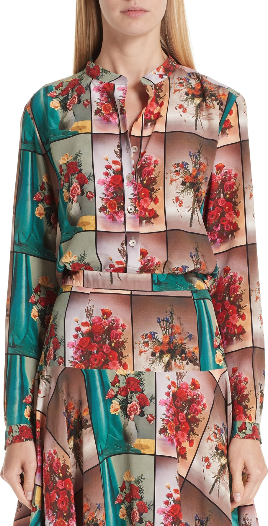Stella McCartney Vase Print Silk Blouse