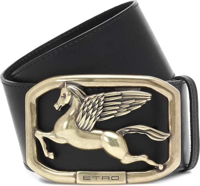 Etro Pegaso leather belt