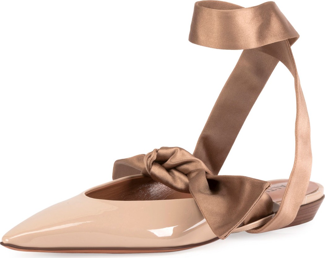 Altuzarra Kirk Ankle-Tie Ballet Flats