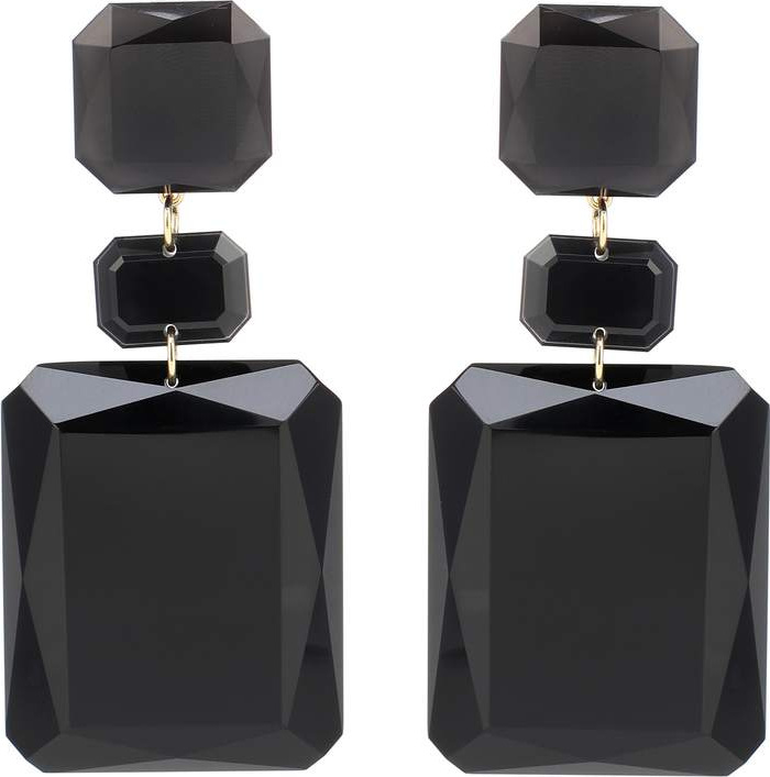 Isabel Marant Big Mama square resin earrings