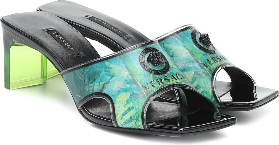 Versace Jungle-print PVC sandals