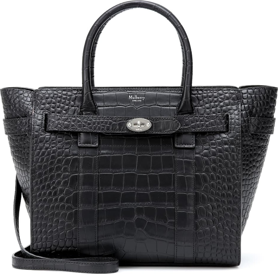 Mulberry Bayswater Small croc-effect leather tote