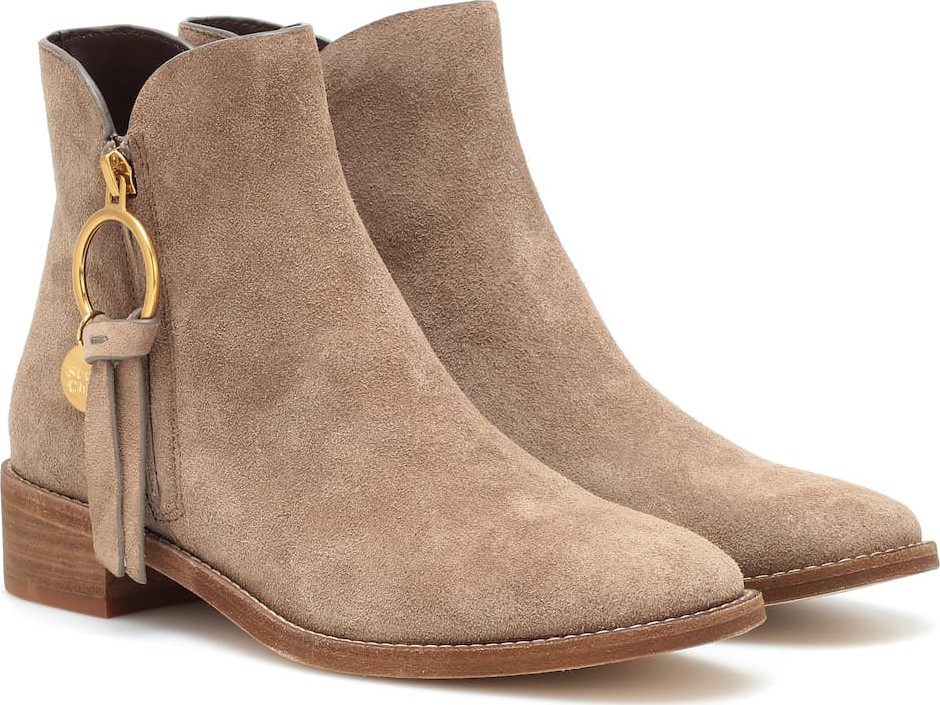 See By Chloé Louise Flat suede ankle boots