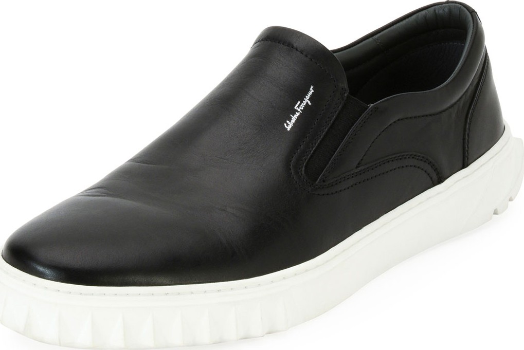 Salvatore Ferragamo Men's Calfskin Leather Skate Shoe