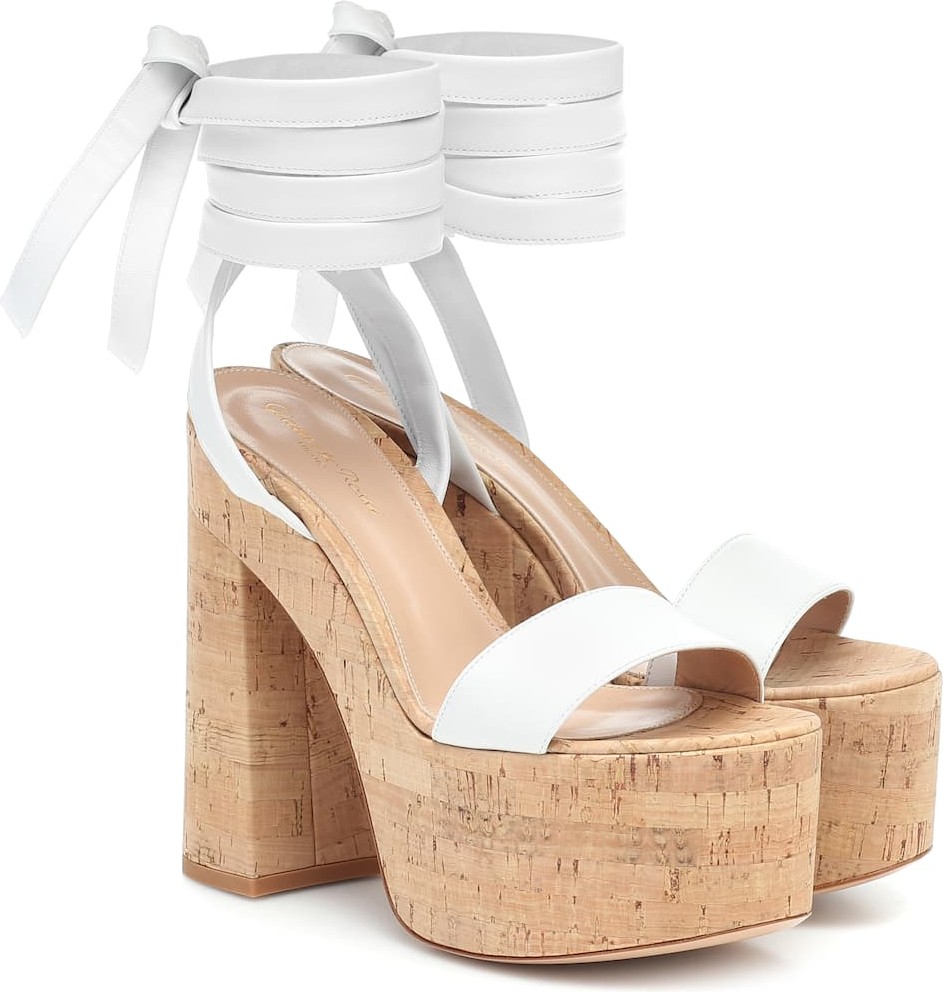 Gianvito Rossi Ambra leather platform sandals