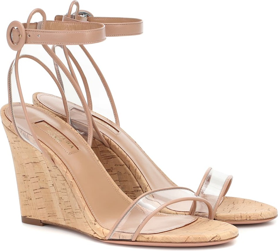 Aquazzura Minimalist 85 wedge sandals